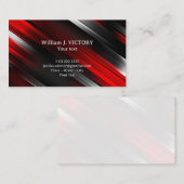 Abstract ontwerp rood, zwart visitekaartje (Voorkant / Achterkant)