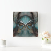 Abstract ontwerp Scary Viking-masker Vierkante Klok (Huis)