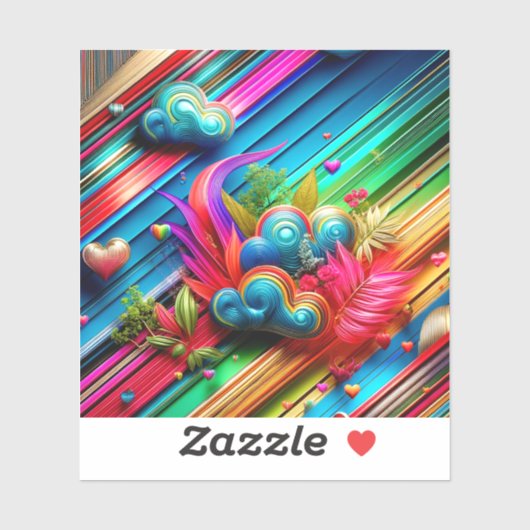 Abstract ontwerp sticker (Vel)