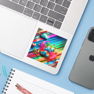 Abstract ontwerp sticker