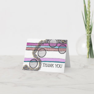 Abstract ontwerp, strepen, cirkels, bedankt kaart