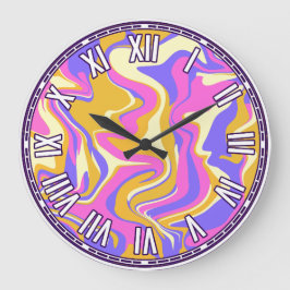 Abstract ontwerp - Sunset Inspired Grote Klok