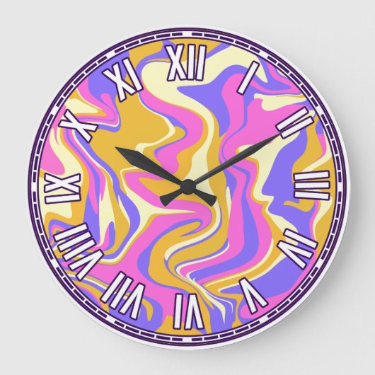 Abstract ontwerp - Sunset Inspired Grote Klok (Voorkant)