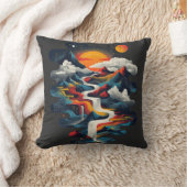 Abstract ontwerp, surrealistisch landschap kussen (Deken)