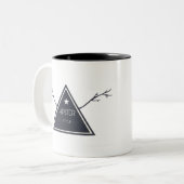 abstract ontwerp tweekleurige koffiemok (Voorkant links)