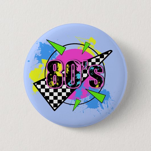 Abstract ontwerp van 80 Retro Ronde Button 5,7 Cm (Voorkant)
