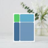 Abstract ontwerp van blokken ansichtkaart briefkaart (Staand voorkant)