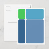 Abstract ontwerp van blokken ansichtkaart briefkaart (Voorkant / Achterkant)