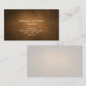 Abstract ontwerp van bruin ochre visitekaartje (Voorkant / Achterkant)