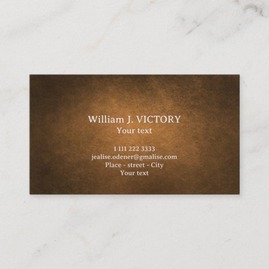 Abstract ontwerp van bruin ochre visitekaartje (Voorkant)
