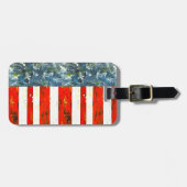 Abstract ontwerp van de Amerikaanse vlag Bagagelabel (Voorkant horizontaal)