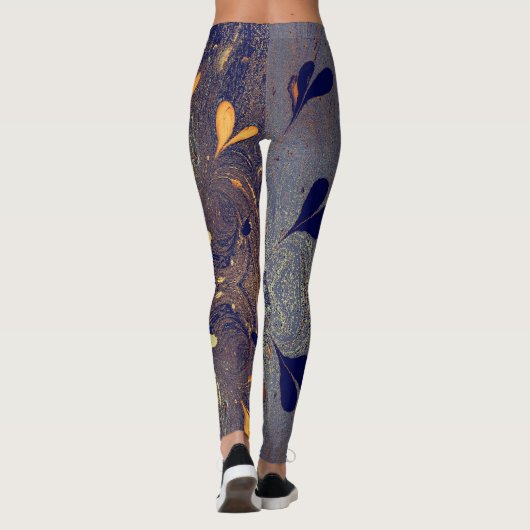 Abstract ontwerp van de kleurenplons leggings (Achterkant)