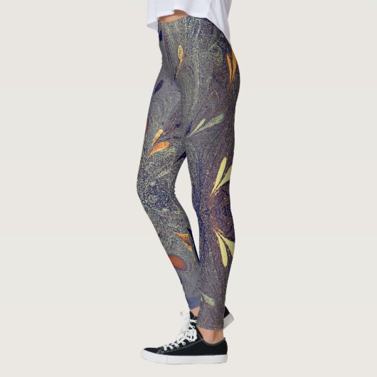 Abstract ontwerp van de kleurenplons leggings (Links)