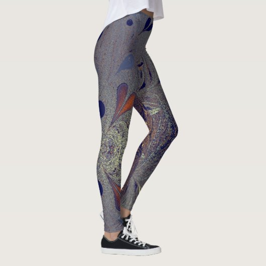 Abstract ontwerp van de kleurenplons leggings (Rechts)