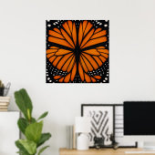 Abstract ontwerp van de monarchvlinder poster (Thuiskantoor)