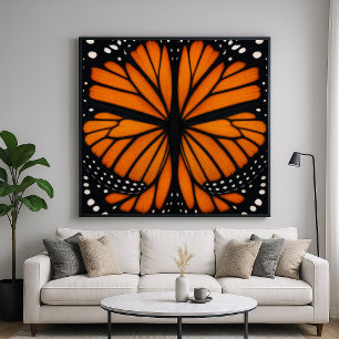 Abstract ontwerp van de monarchvlinder poster