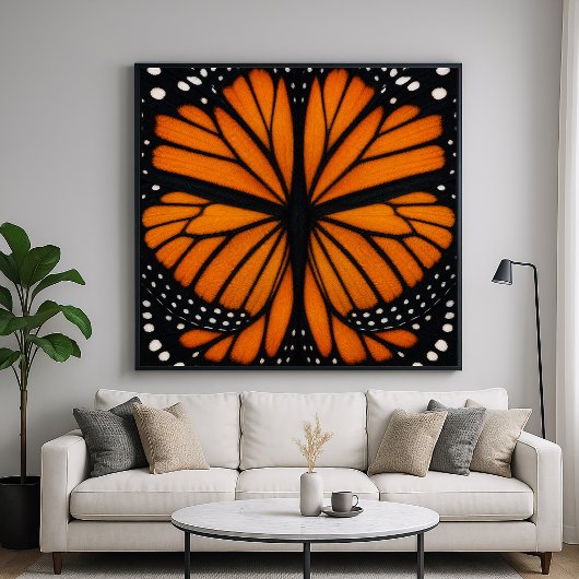 Abstract ontwerp van de monarchvlinder poster