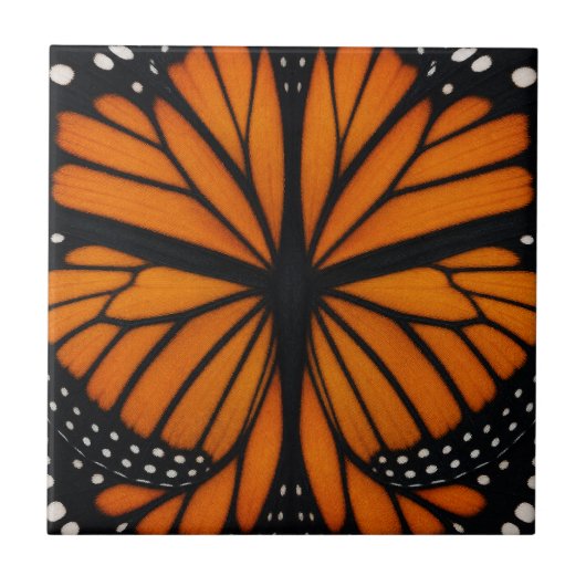 Abstract ontwerp van de monarchvlinder tegeltje (Voorkant)