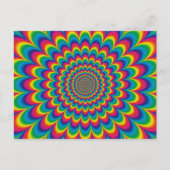 Abstract ontwerp van de regenboog van Psychedelic Briefkaart (Voorkant)
