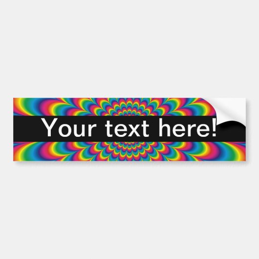 Abstract ontwerp van de regenboog van Psychedelic Bumpersticker (Voorkant)