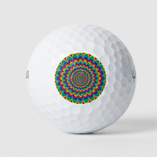Abstract ontwerp van de regenboog van Psychedelic Golfballen (Voorkant)
