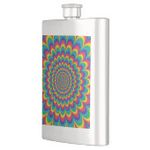 Abstract ontwerp van de regenboog van Psychedelic Heupfles (Links)