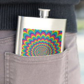 Abstract ontwerp van de regenboog van Psychedelic Heupfles (Voorbeeld)