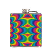 Abstract ontwerp van de regenboog van Psychedelic Heupfles (Achterkant)