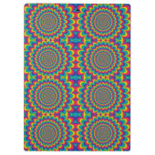 Abstract ontwerp van de regenboog van Psychedelic Klembord (Achterkant)