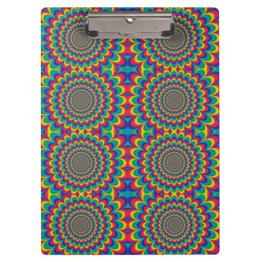 Abstract ontwerp van de regenboog van Psychedelic Klembord (Voorkant)