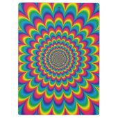 Abstract ontwerp van de regenboog van Psychedelic Klembord (Achterkant)