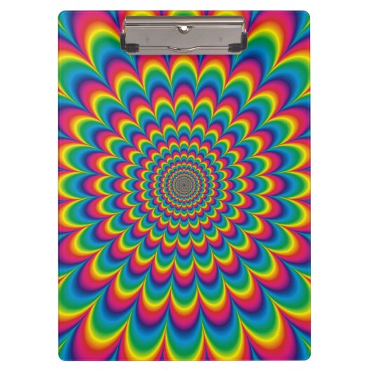 Abstract ontwerp van de regenboog van Psychedelic Klembord (Voorkant)