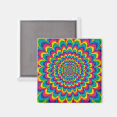 Abstract ontwerp van de regenboog van Psychedelic Magneet (Voorkant / Achterkant)