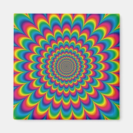 Abstract ontwerp van de regenboog van Psychedelic Magneet (Voorkant)