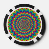 Abstract ontwerp van de regenboog van Psychedelic Pokerchips (Achterkant)