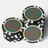 Abstract ontwerp van de regenboog van Psychedelic Pokerchips (Opstapeling)