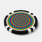 Abstract ontwerp van de regenboog van Psychedelic Pokerchips (Enkel)
