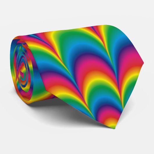 Abstract ontwerp van de regenboog van Psychedelic Stropdas (Opgerold)