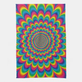 Abstract ontwerp van de regenboog van Psychedelic Theedoek (Verticaal)
