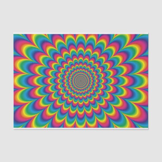 Abstract ontwerp van de regenboog van Psychedelic Tissuepapier (Voorkant)