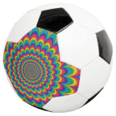 Abstract ontwerp van de regenboog van Psychedelic Voetbal (Drie kwart)