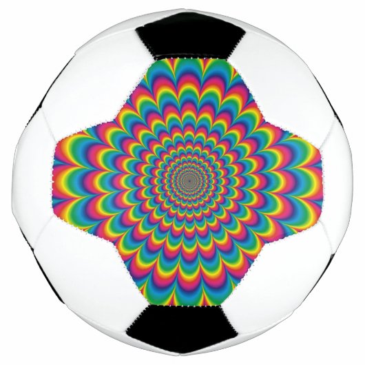 Abstract ontwerp van de regenboog van Psychedelic Voetbal (Voorkant)