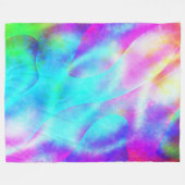 Abstract ontwerp van de regenboogstrook fleece deken (Voorkant (Horizontaal))