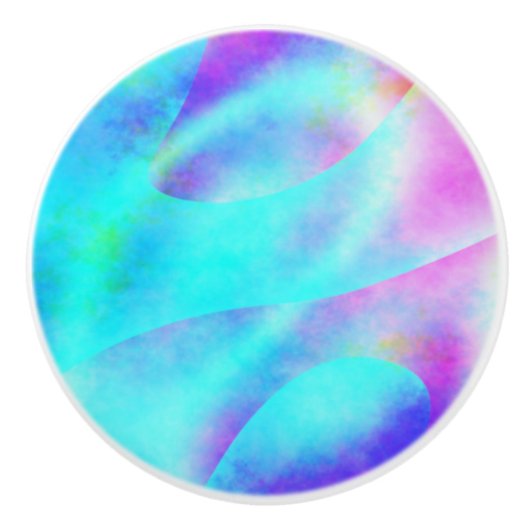 Abstract ontwerp van de regenboogstrook keramische knop (Voorkant)