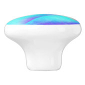 Abstract ontwerp van de regenboogstrook keramische knop (Zijkant)