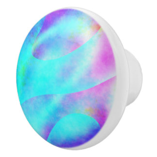 Abstract ontwerp van de regenboogstrook keramische knop