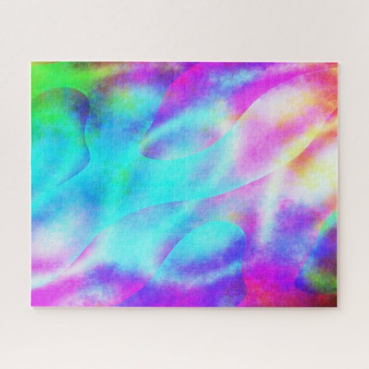 Abstract ontwerp van de regenboogstrook legpuzzel (Horizontaal)