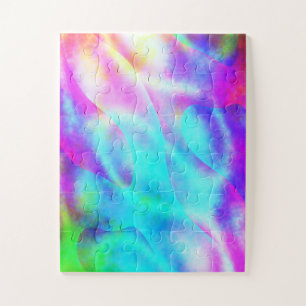 Abstract ontwerp van de regenboogstrook legpuzzel