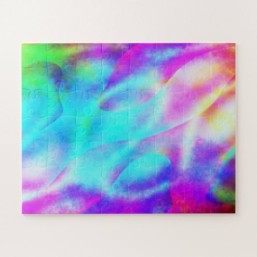 Abstract ontwerp van de regenboogstrook legpuzzel (Horizontaal)