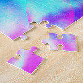 Abstract ontwerp van de regenboogstrook legpuzzel (Zijkant)